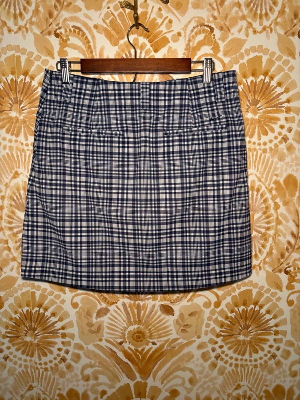 Plaid Golf Skort Navy White Floral Print Tennis Skirt Women’s Athletic - Picture 5 of 7